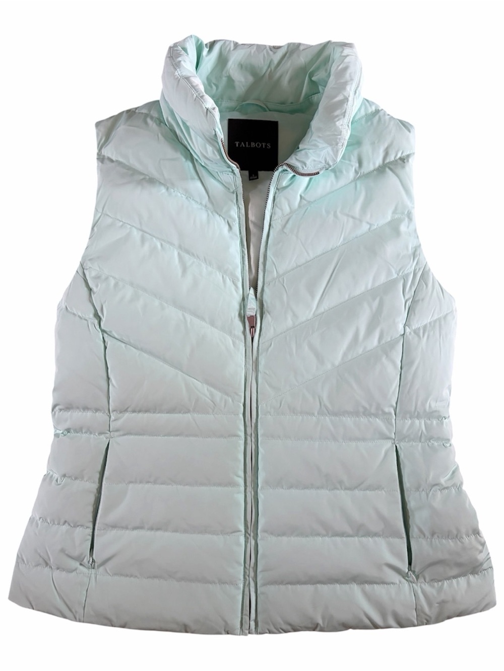 Talbots | Mint Green Full-Zip Quilted Puffer Vest